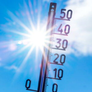 Thermometer zeigt Rekordtemperaturen